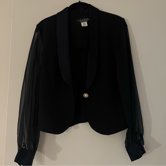 Incredible vintage elegant navy blazer - Picture 4 of 8